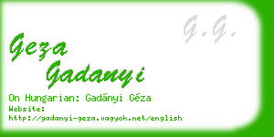 geza gadanyi business card